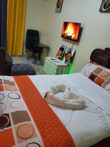 Ένα ή περισσότερα κρεβάτια σε δωμάτιο στο Marvel stays