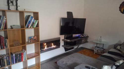 Η βιβλιοθήκη του διαμερίσματος