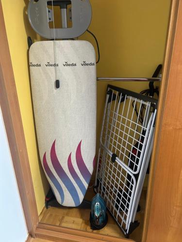 a couple of surfboards sitting on the floor in a room at Włocławek Norwida in Włocławek
