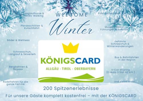 a poster for the winter kindness card at Ferienwohnung beim Kistlar - mit Biowaren in Marktoberdorf