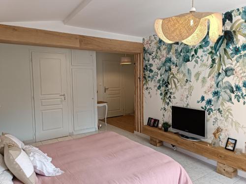 Postel nebo postele na pokoji v ubytování La parenthèse Brognonnaise