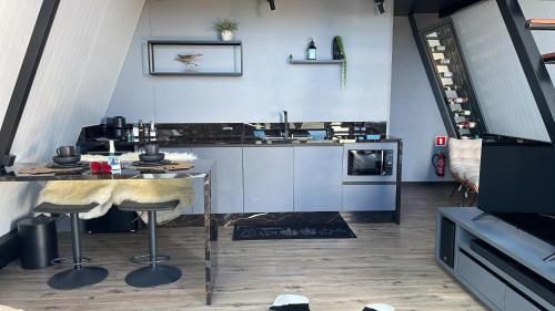 Η κουζίνα ή μικρή κουζίνα στο Parador do Sol Alfredo Wagner