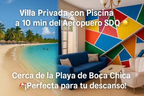 Villa Boutique con Piscina Privada a Minutos del Aeropuerto SDQ