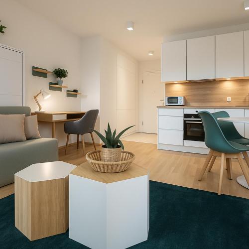Cuina o zona de cuina de Central fully serviced studio
