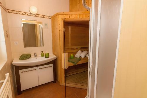 Koupelna v ubytování Villa Slupečná