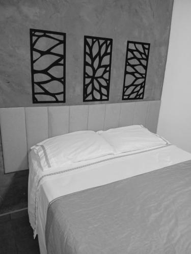 Cama o camas de una habitación en Apartamento á 1200m da Praia de Itapua