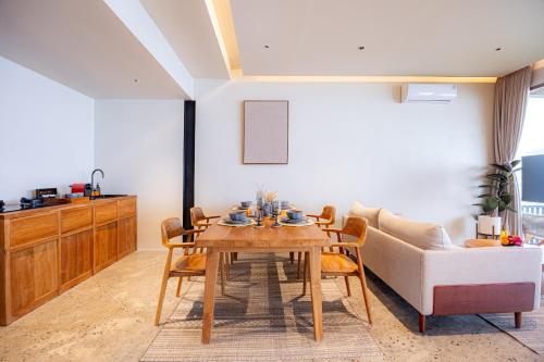 Χώρος καθιστικού στο Asahan Munduk Cabin