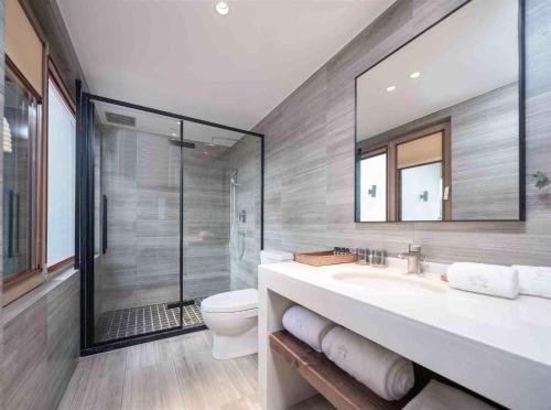 Koupelna v ubytování Qiyun·Anji Chashan Yelu Hot Spring Homestay