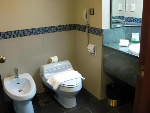 Koupelna v ubytování The CentrePoint Hotel