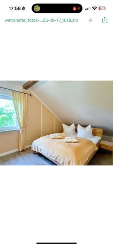 Ένα ή περισσότερα κρεβάτια σε δωμάτιο στο Unterkunft Meeresstern