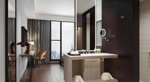 Koupelna v ubytování GYA Hotel Taiyuan Zonggai Zone Ancient County Chengnan Station