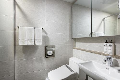 Koupelna v ubytování Sollago Myeongdong Hotel & Residence