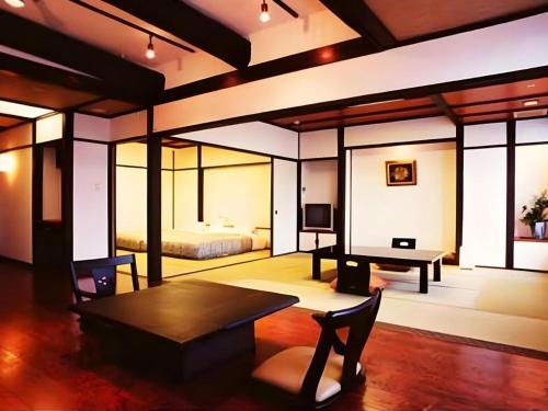Posezení v ubytování Kannawa Onsen Hotel Sansuikan