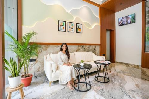 Χώρος καθιστικού στο FabHotel Melody Boutique - Village Vadavali, Thane