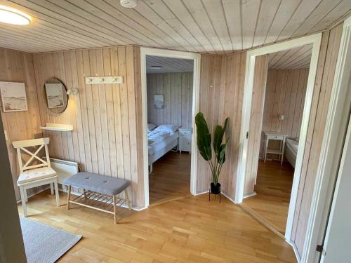 Ένα ή περισσότερα κρεβάτια σε δωμάτιο στο Fantastic View And 150 Meters To The Beach