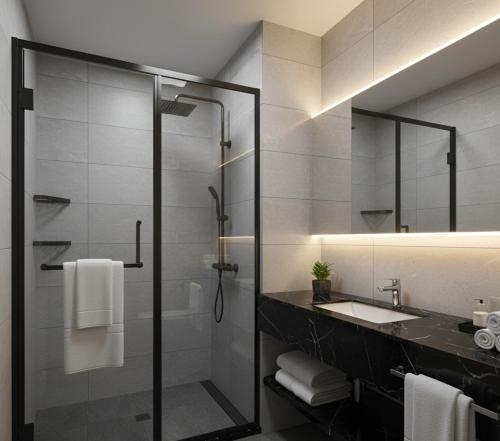 Koupelna v ubytování Kara Apart 53