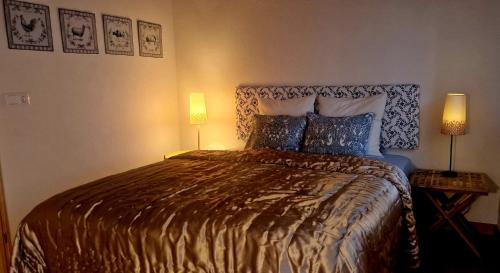 Postel nebo postele na pokoji v ubytování Weineks Kellerstöckl