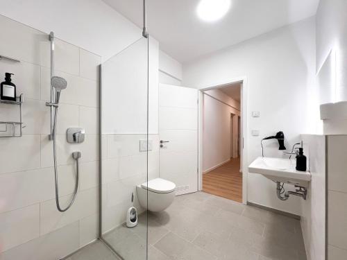 Koupelna v ubytování ღLiboria Villa Münter