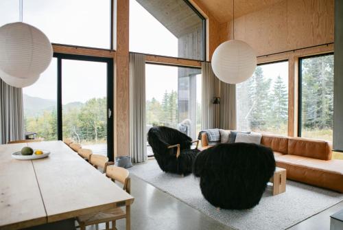 Χώρος καθιστικού στο Dream Cabin With Danish Design And Views