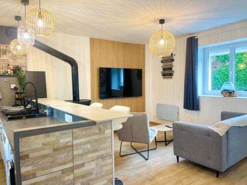 Et tv og/eller underholdning på La maison de la Petite Martinières