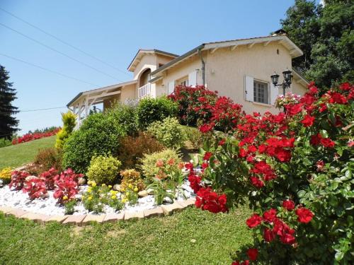 En have udenfor Appartement au calme dans villa proche de Vienne