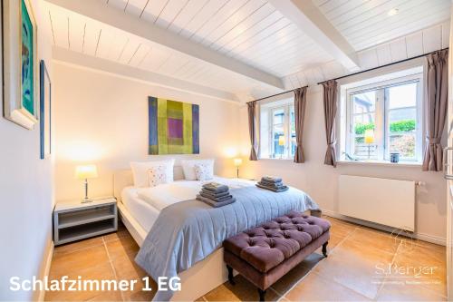 Ένα ή περισσότερα κρεβάτια σε δωμάτιο στο Lavendelhaus