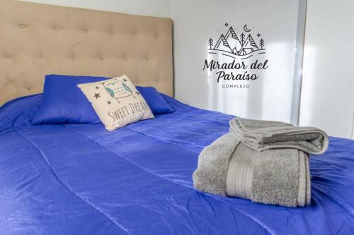 Postel nebo postele na pokoji v ubytování Cabaña Mirador del Paraíso