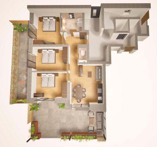 Půdorys ubytování Residence Tondelli