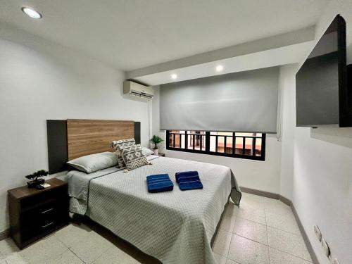 Ένα ή περισσότερα κρεβάτια σε δωμάτιο στο Casa los andes