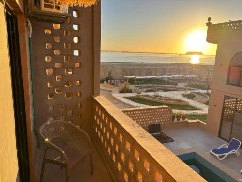 Balkón nebo terasa v ubytování Wazidi Resort