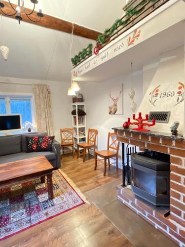 Posezení v ubytování Woodside Home near Kungsberget