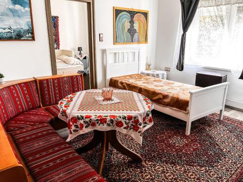 Χώρος καθιστικού στο Izabell Vendégház