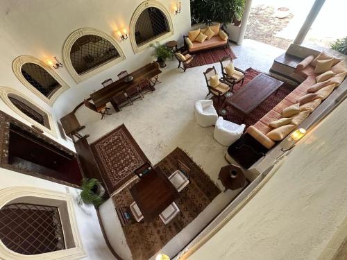 an overhead view of a living room with furniture at Villa Elizabeth in Malindi