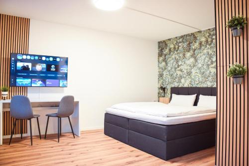 Кровать или кровати в номере stycoz - Modern studio 5 - Central