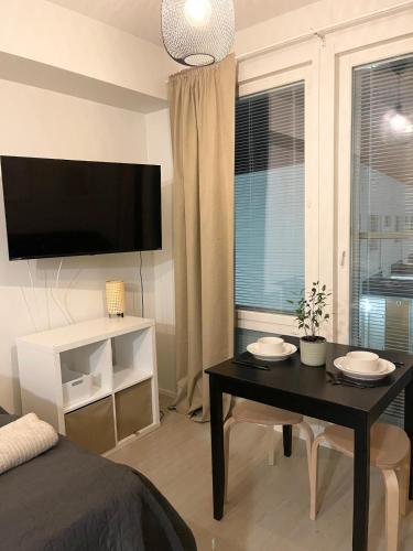 TV a/nebo společenská místnost v ubytování Apartment Tiira