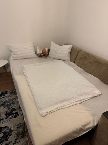 Postel nebo postele na pokoji v ubytování Garsonieră Luduș