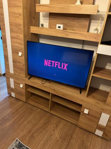 TV a/nebo společenská místnost v ubytování Garsonieră Luduș