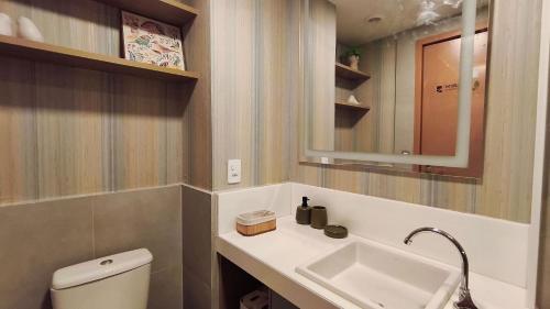 Koupelna v ubytování Atlântico Carneiros - Pé na areia no melhor trecho da Praia dos Carneiros