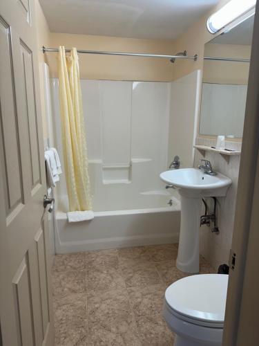 Koupelna v ubytování Apple Motel