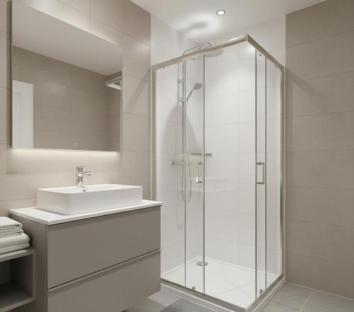 Koupelna v ubytování Novarell Resort Hotel