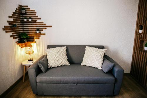 Χώρος καθιστικού στο La Canopée Jurassienne