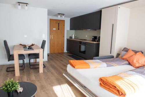 Kuchyň nebo kuchyňský kout v ubytování Apartment Moulin