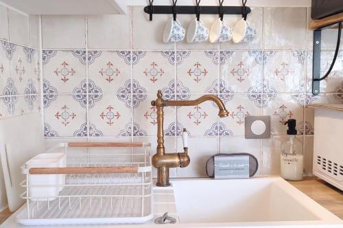 Koupelna v ubytování Gîte de charme Beaujoyeulx