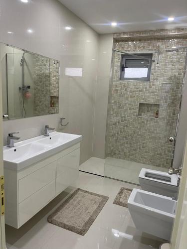 Koupelna v ubytování Dori's apartament