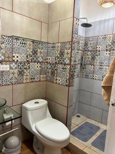 Ένα μπάνιο στο Apartamento Villas Luna