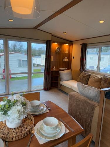 Ένα ή περισσότερα κρεβάτια σε δωμάτιο στο Bowland fell holiday home