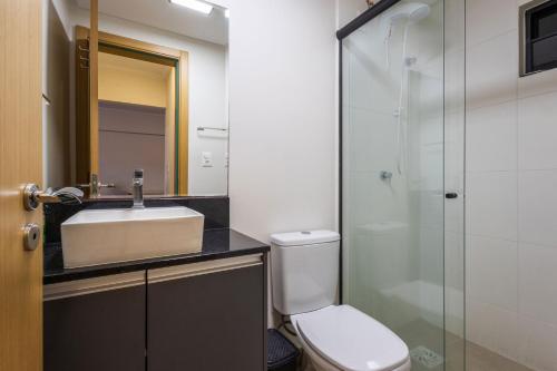 Et badeværelse på Com piscina próximo a Vila Germânica RN4960