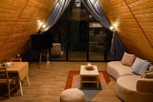 Posezení v ubytování كوخ ساره الريفي