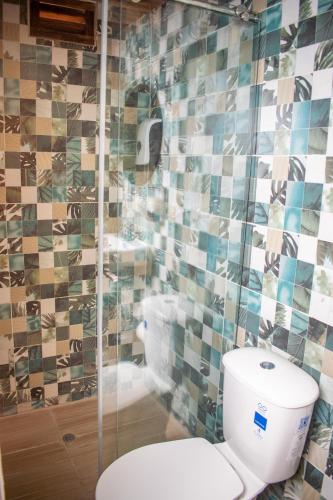 Koupelna v ubytování Castle Beach Hostel