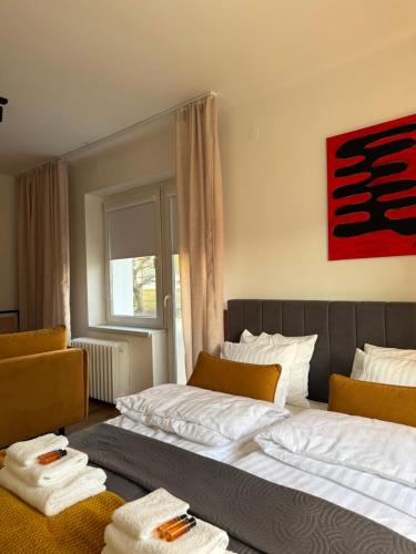 Postel nebo postele na pokoji v ubytování Apartament Staffa